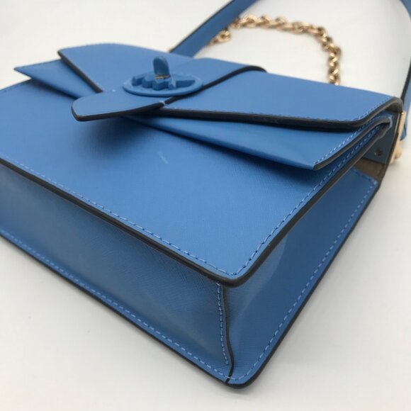 Michael Kors Blue Saffiano Leather Greenwich Small Crossbody Bag - Picture 6 of 12